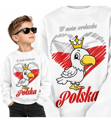 Bluza dziecięca Patriotyczna W MOIM SERDUSZKU